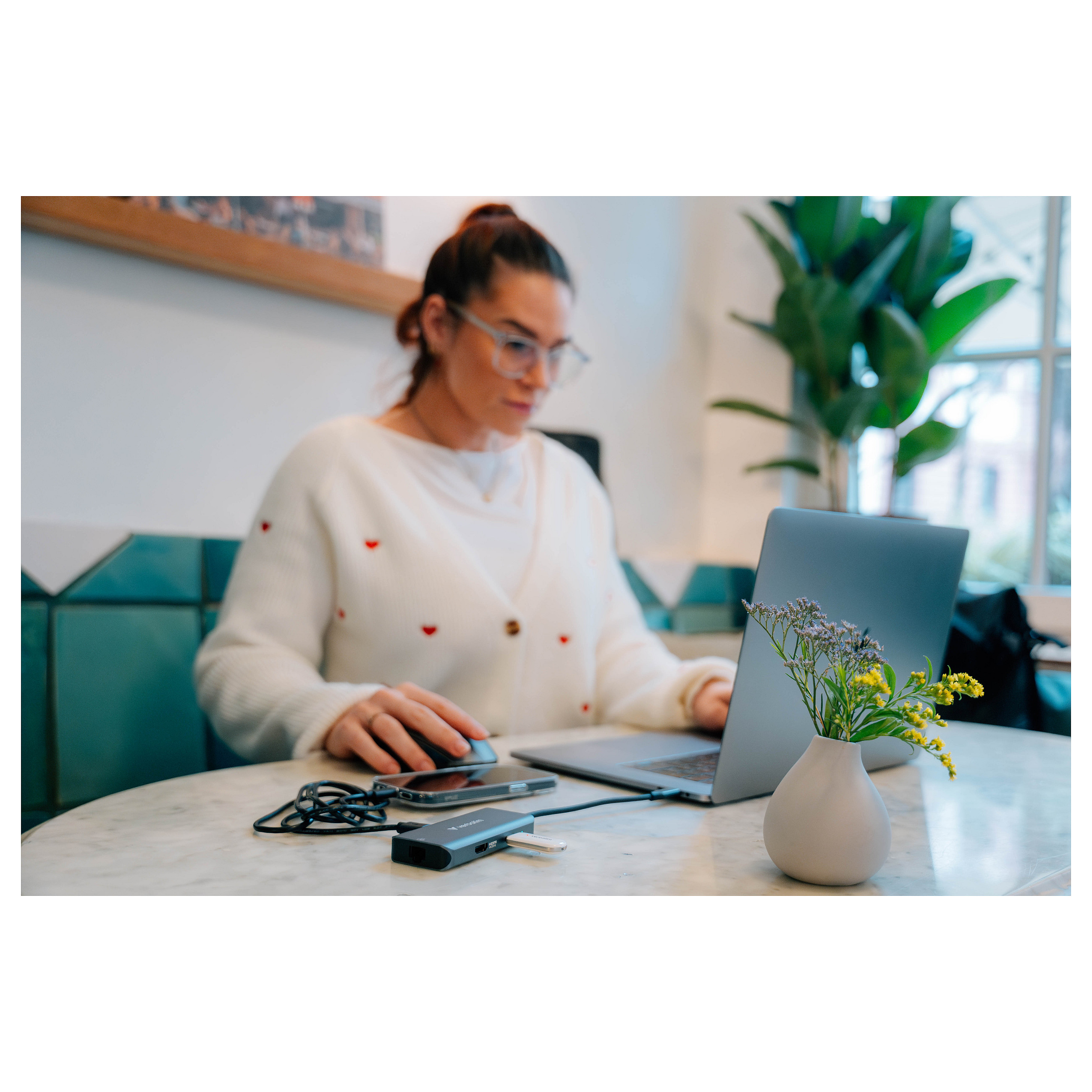 Hub USB-C Verbatim 32157, 6 Porta, HDMI 4K 30Hz, 3x USB-A 3.2 Gen 1, Gigabit Ethernet, USB-C PD 100W – Gri 5