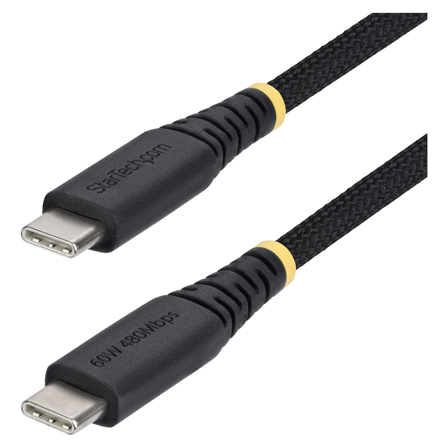 Kabllo USB StarTech.com USB2CC2MNCBR / USB-C në USB-C / 2m / USB 2.0 / 60W / 3A - Zezë