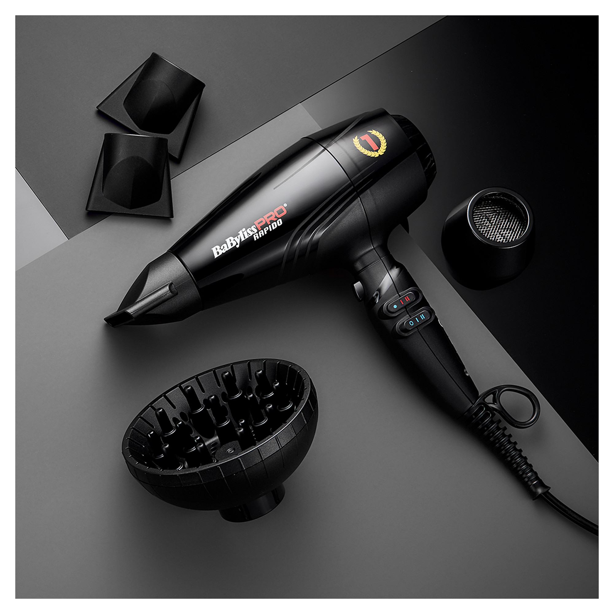Tharëse për Flokë BaBylissPRO Rapido Ferrari BAB7000IE, 2200W, Motor Digjital EDM, Jonizim, 6 Nivele Shpejtësie dhe Temperature, 399g – Zezë 4