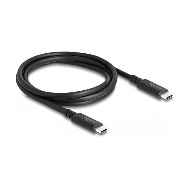 Kabllo USB DeLOCK 80009, USB-C në USB-C, USB4 40 Gbps, USB PD 3.1, 240 W, 1.2 m - Zezë 2