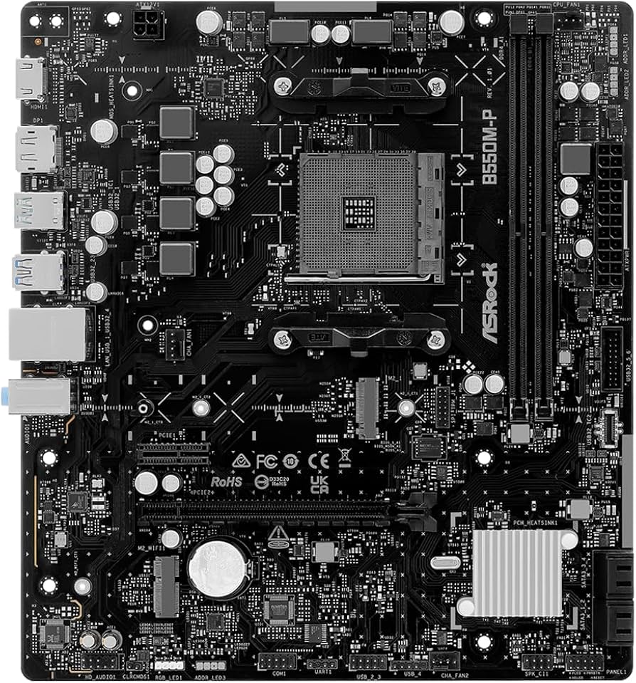 Pllakë Amë ASRock B550M-P / AMD AM4 / B550 / DDR4 / Micro ATX / M.2 / SATA III / 2.5GbE LAN