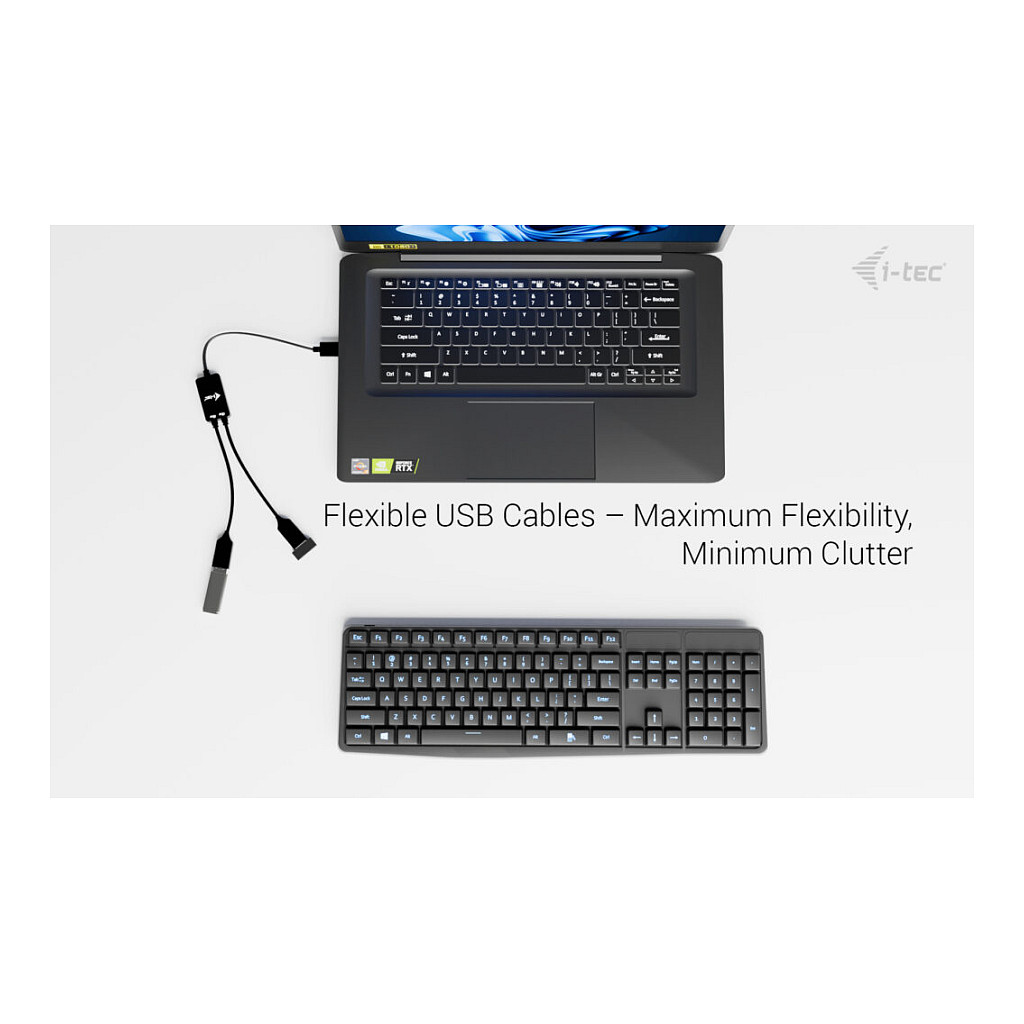 Hub USB i-tec U3CBLHUB2A, USB-A, 2x USB-A, USB 3.2 Gen 1, 5Gbps, Kabllo 10cm - Zezë 9