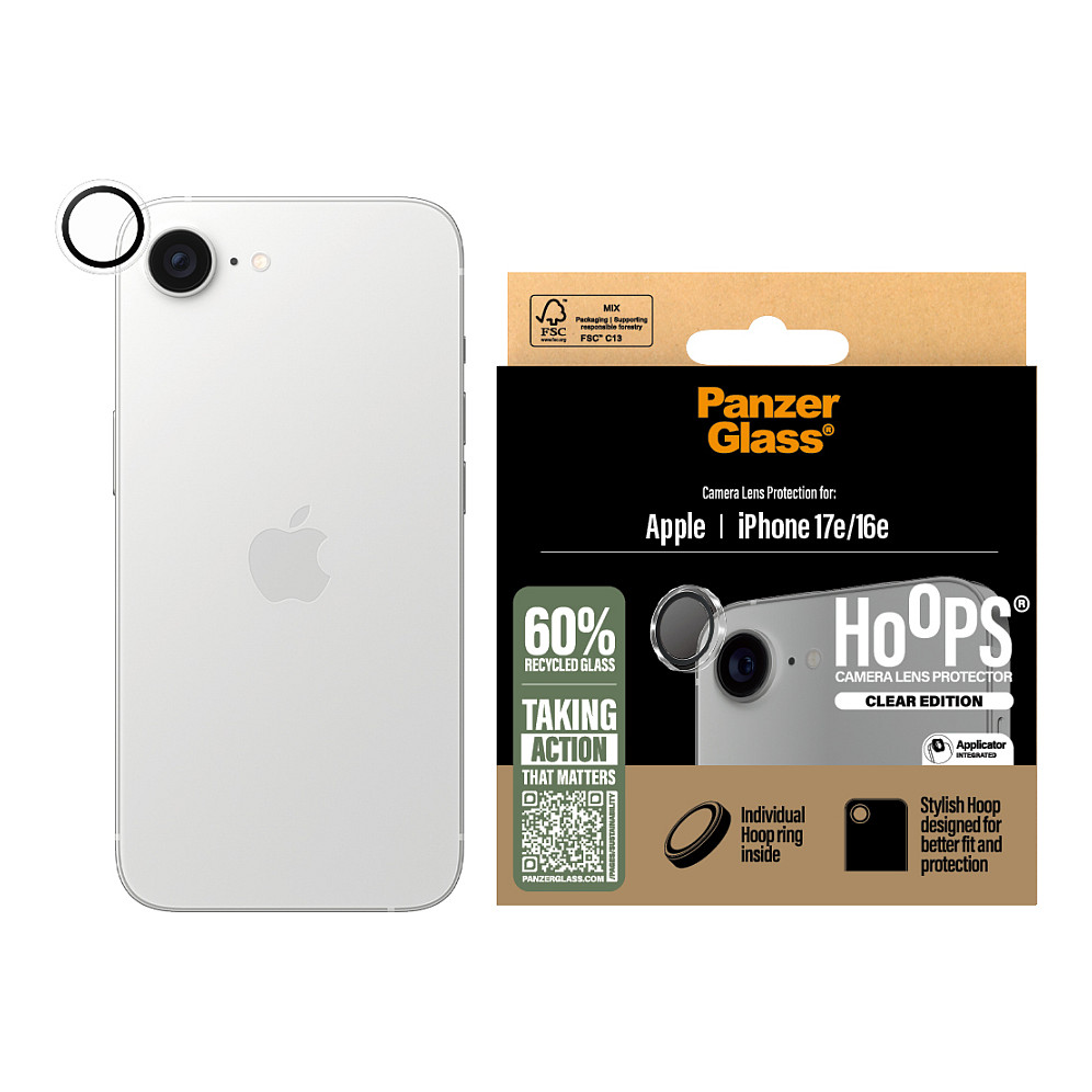 Aksesorë për telefon PanzerGlass Hoops Camera Protector për iPhone 16e –Transparente thumbnail 3