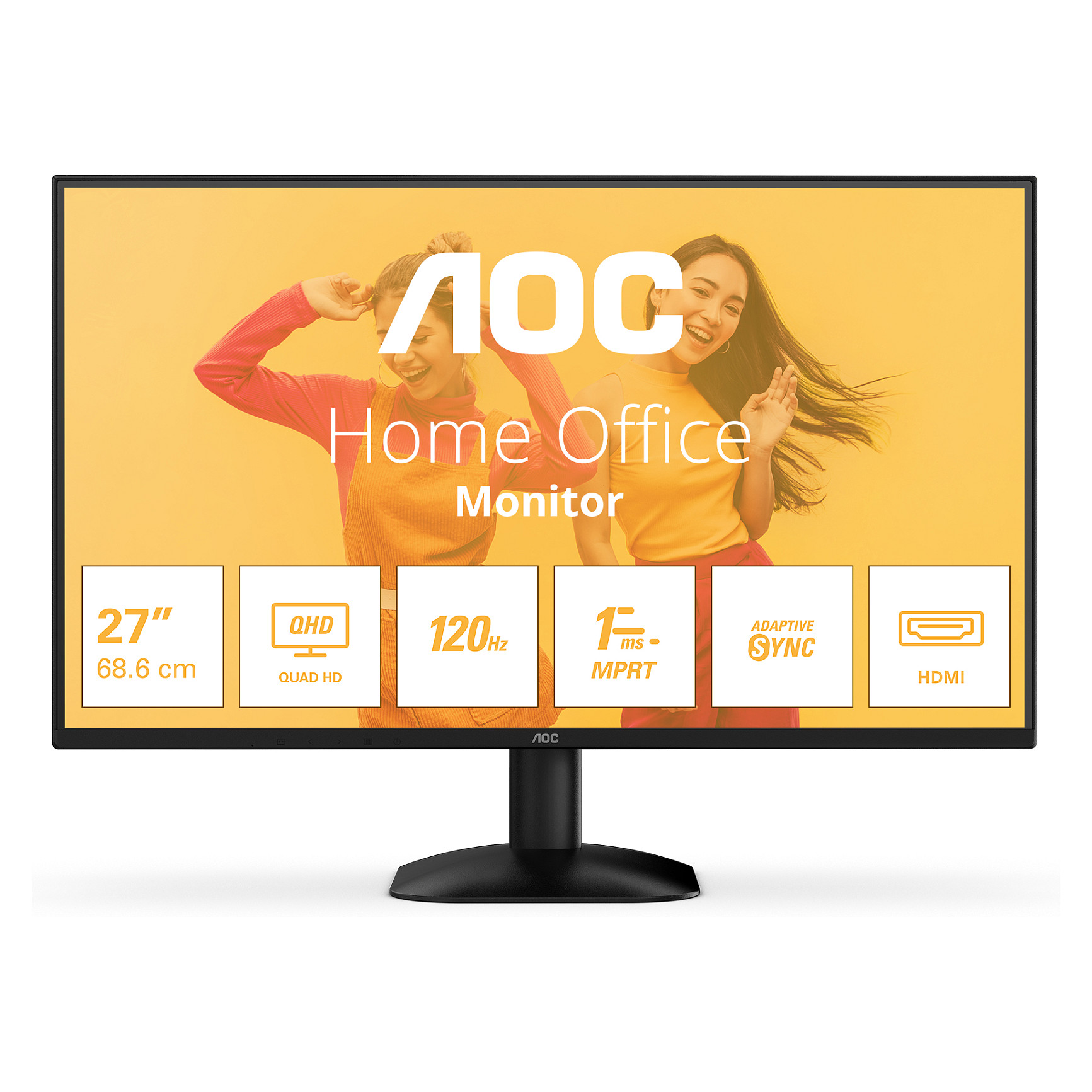 Monitor AOC Q27B35S3 / 27"/ Quad HD IPS / W-LED / 120Hz / 4ms / HDMI + DisplayPort - Zezë