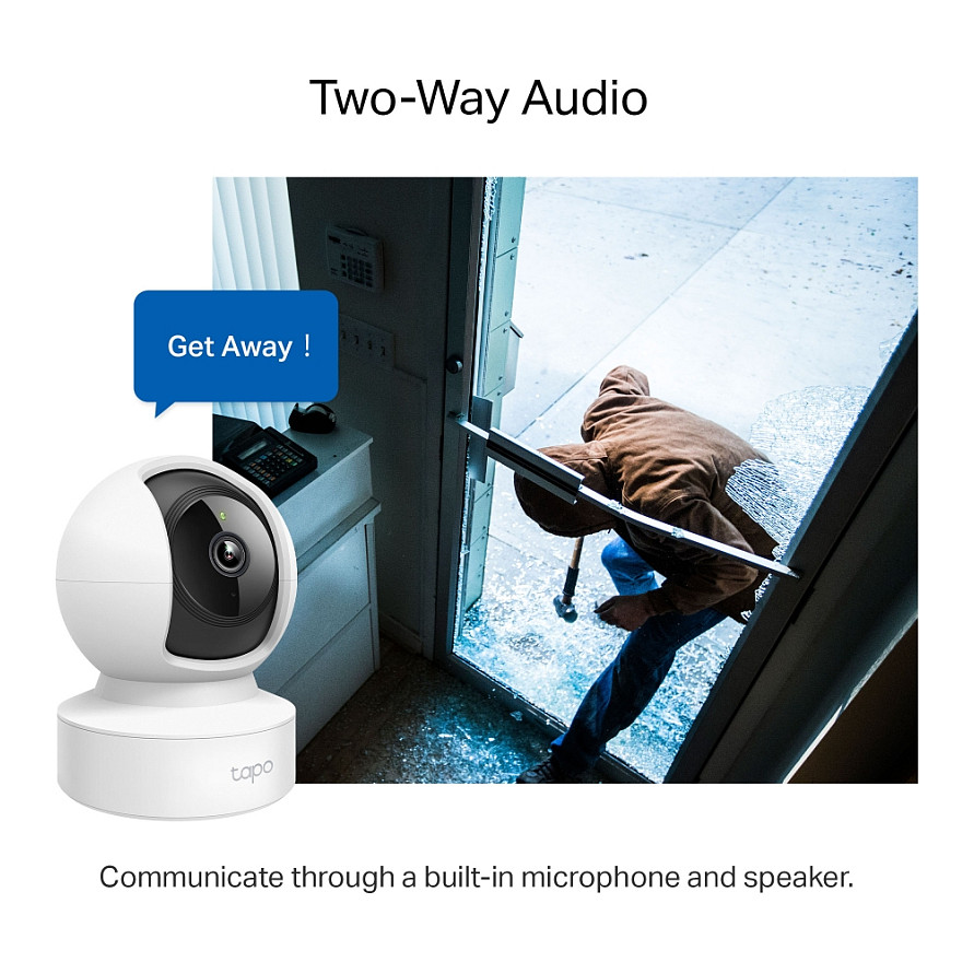 TP-Link Tapo C212 – IP Security Camera, 2K 3MP, Pan/Tilt 360°, Wi-Fi & Ethernet, microSD 512GB – E Bardhë thumbnail 5