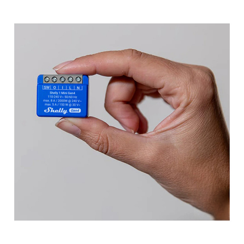 Smart Relay Switch Shelly 1 Mini Gen4 / 1-Channel / 8A / WLAN & Bluetooth thumbnail 2