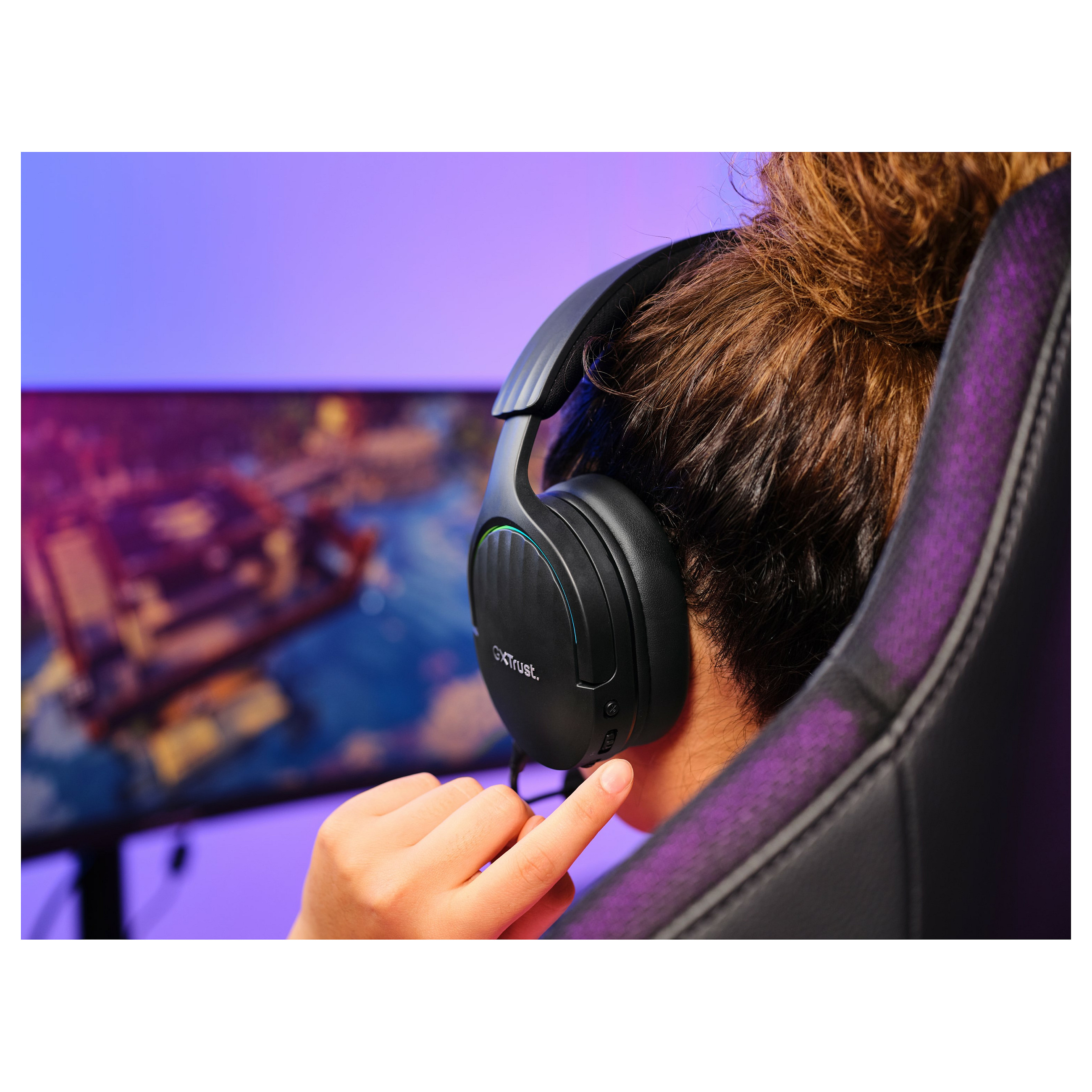 Kufje Gaming Trust GXT 491 Fayzo, 50mm, Wireless & Wired, 2.4GHz, Bluetooth, 7.1, RGB - Zezë 8