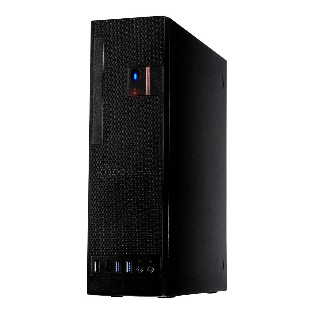 Kasë PC Inter-Tech S-331 / Desktop / 8.3L / Micro-ATX + Mini-ITX / Slim DVD / Low-Profile GPU - Zezë thumbnail 3