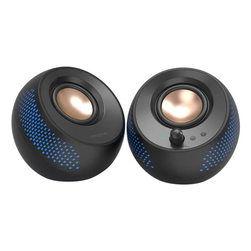 Altoparlant Creative Pebble X / 2.0 / 15W RMS / USB-C / Bluetooth / RGB - Zezë