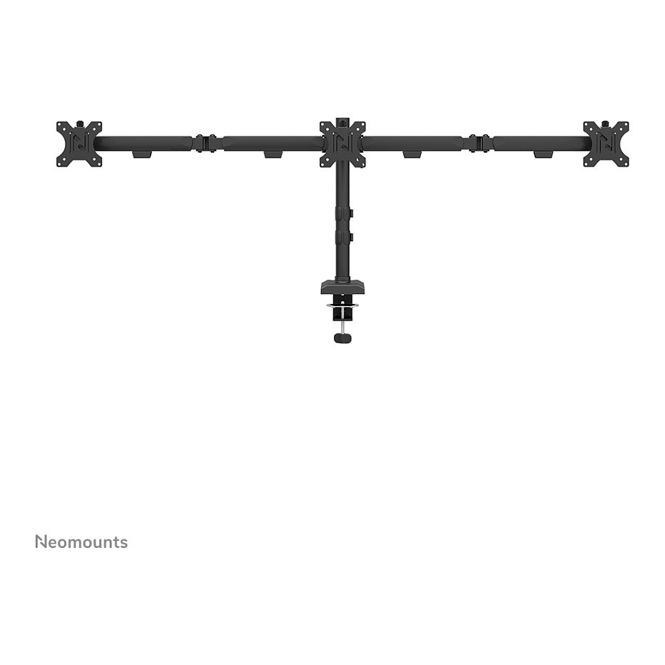 Mbajtëse për Monitor Neomounts DS60-600BL3 / 3 Monitorë / 10–27" / deri 6kg për Monitor / VESA 75x75 & 100x100 / Full Motion - Zezë 3