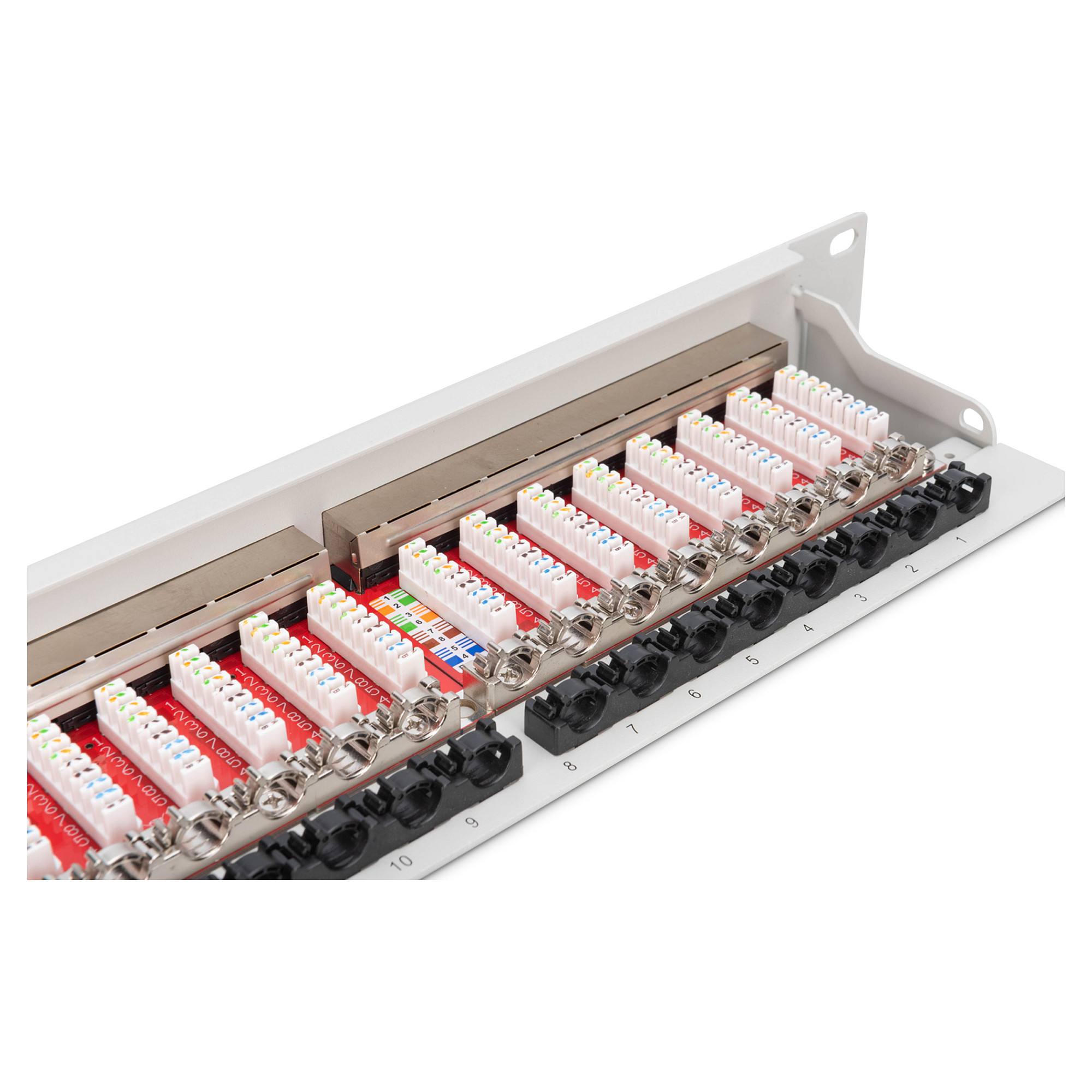 Aksesorë për rrjet DIGITUS / Patch Panel / 1U / 24-Port / Cat6a Shielded - Gri e hapur thumbnail 4