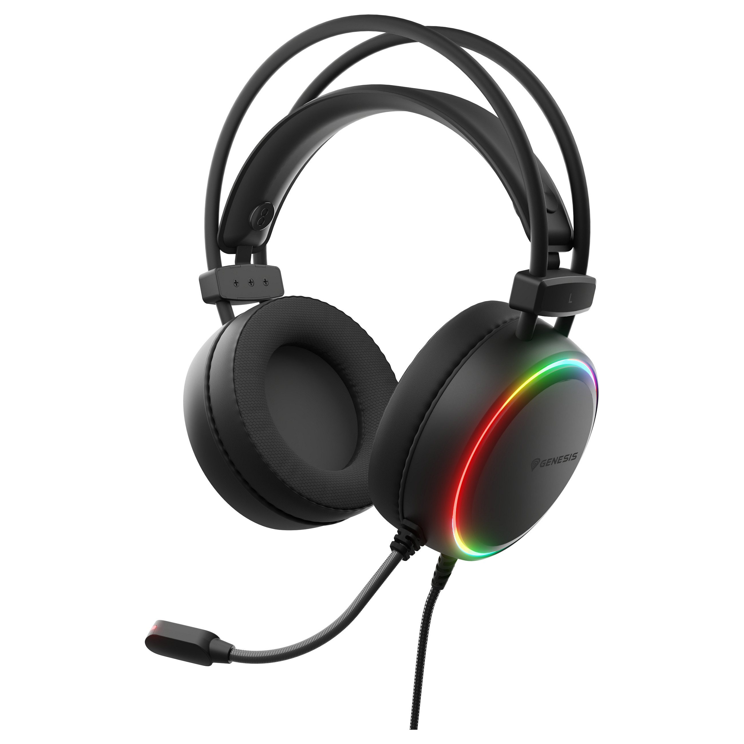 Kufje Gaming Genesis Neon 613 G2 / Wired / Over‑Ear / 3.5 mm + USB / 50 mm / RGB / Mikrofon – Zezë 4