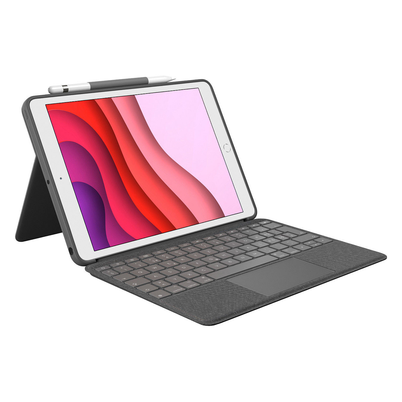 Tastierë për Tabletë Logitech Combo Touch / iPad 10.2" 7th, 8th & 9th Gen / QWERTZ (CH) / Trackpad / Smart Connector / Ndriçim LED / Folio – Gri 2