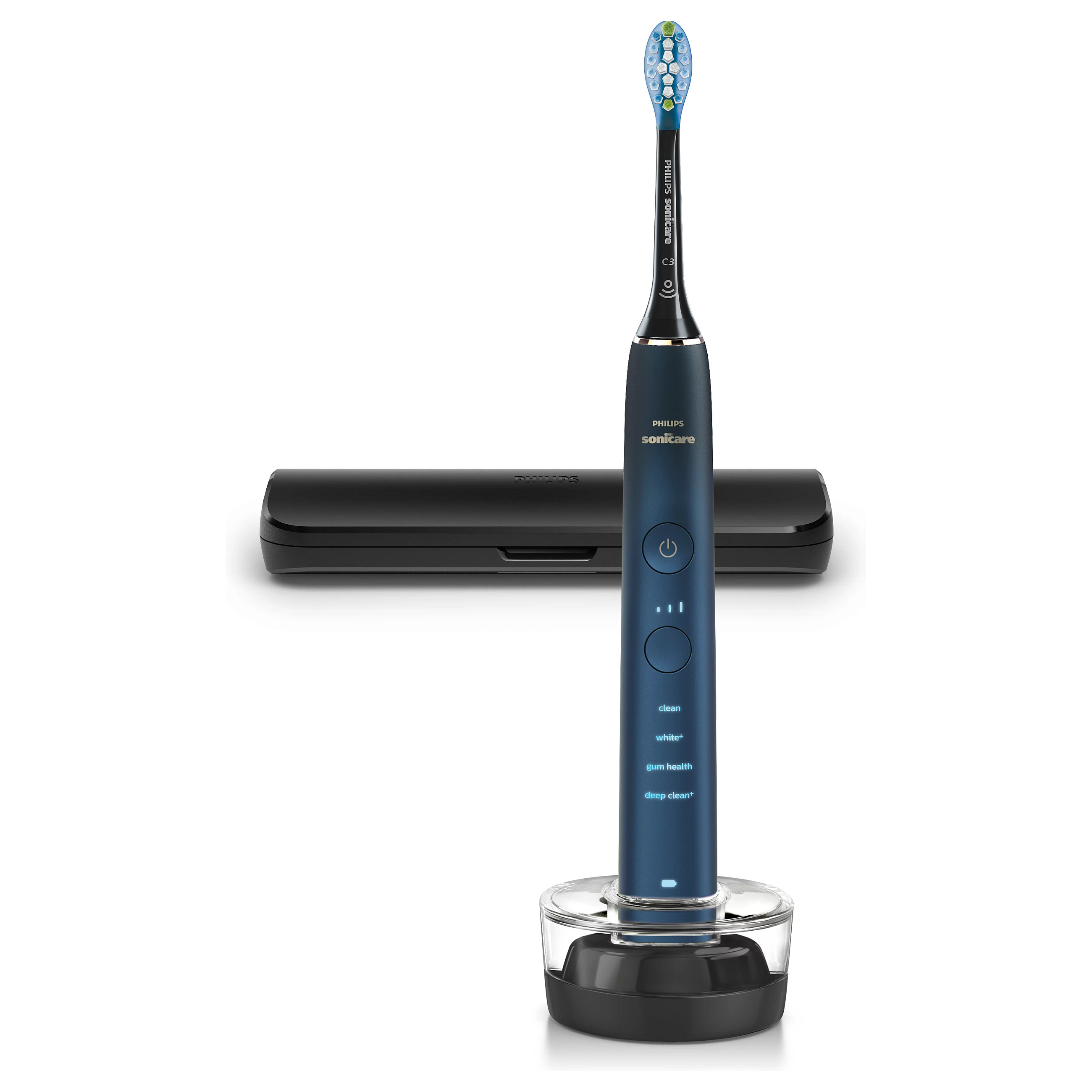 Furçë dhëmbësh elektrike Philips Sonicare DiamondClean 9000 HX9911/88 / 4 Modalitete / 3 Intensitete / Pressure Sensor / 62.000 Lëvizje/min / 14 Ditë –  Zezë/Blu 3