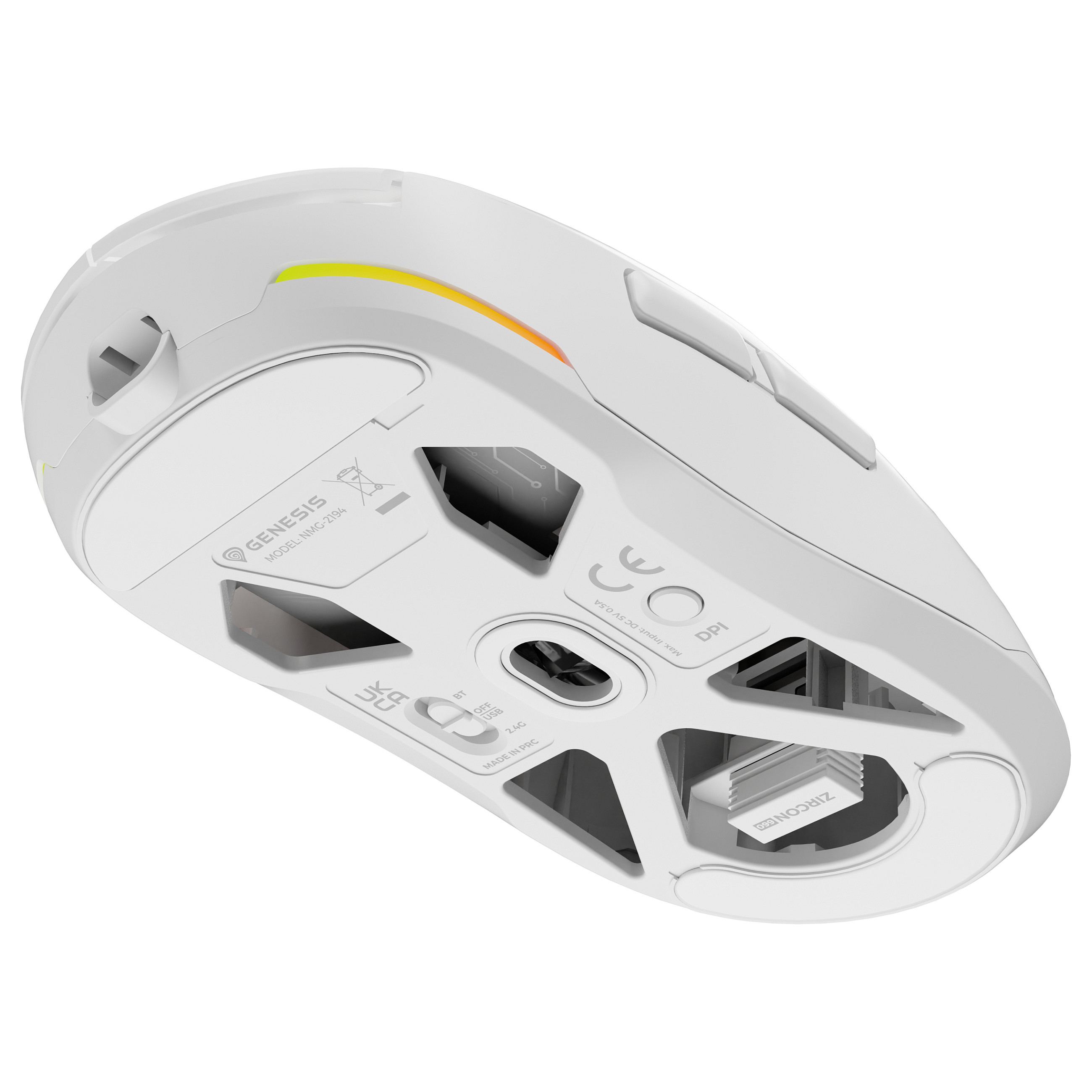 Maus Gaming GENESIS NMG-2194 / Bluetooth + USB-C / 26000 DPI – Bardhë 2