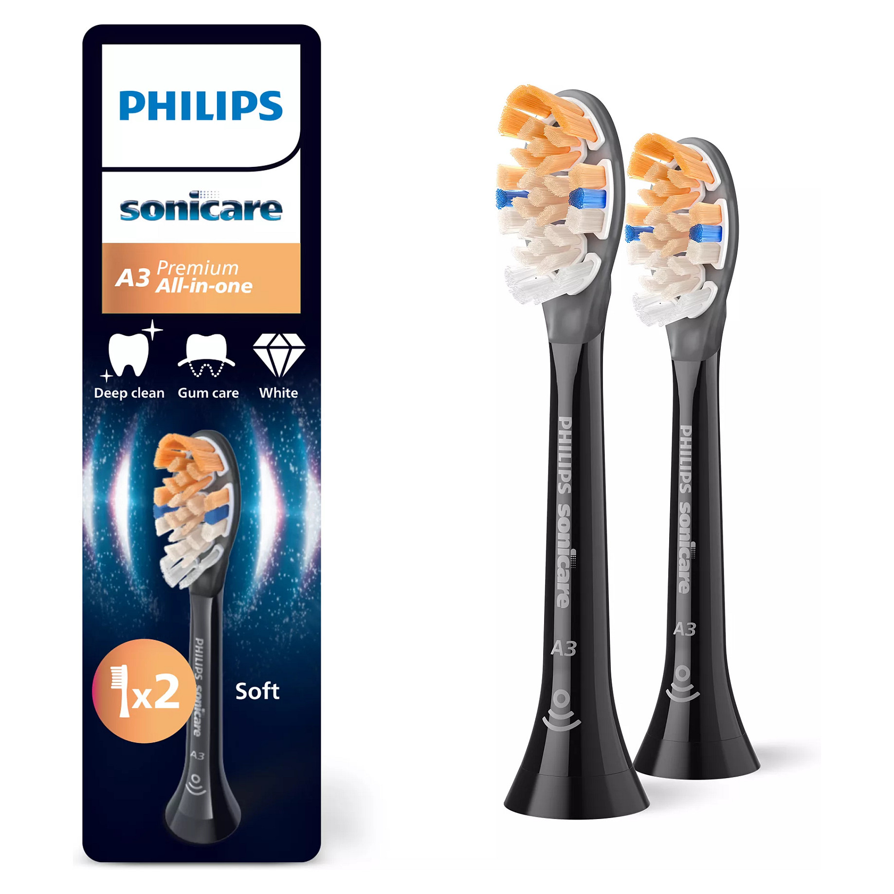 Koka zëvendësuese për furçë dhëmbësh Philips Sonicare C3 Premium Plaque Defence HX9044/87 / BrushSync / Click-On / Medium-Soft / 4 Copë – Bardhë 5