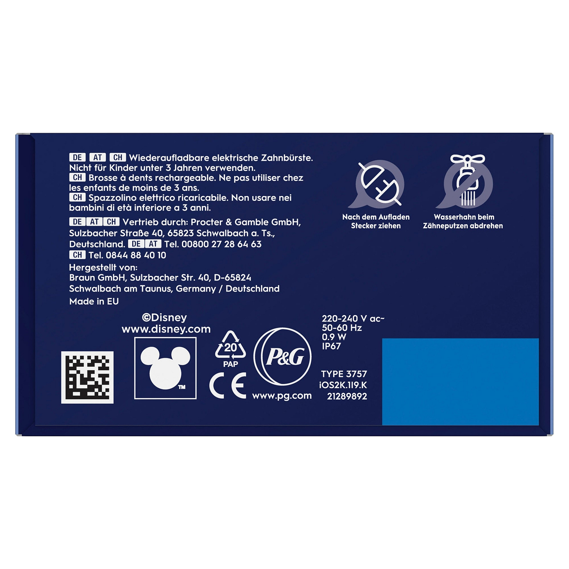 Furçë dhëmbësh elektrike për fëmijë Oral-B iO Kids 6+ / Stitch / 3 Modalitete / Kohëmatës 2 Minuta / Kuti Udhëtimi – Blu/Bardhë 6