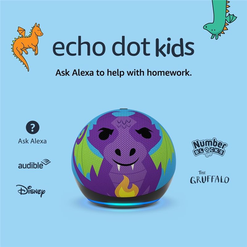 Altoparlant Inteligjent Amazon Echo Dot Kids (5th Gen) / Alexa / Wi-Fi / Bluetooth - Shumëngjyrësh 2