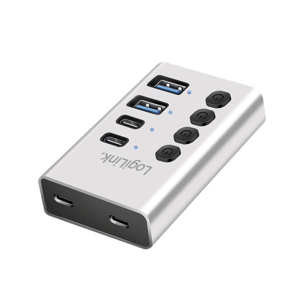 Hub USB-C LogiLink UA0457, 7x USB-A, USB 3.2 Gen 1, 5Gbps, alumin - Hiri 9
