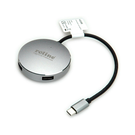 Hub ROLINE 14.02.5036 / 4x USB-A / USB-C / USB 3.2 Gen 1 / 5Gbps / 0.15m – Gri 3