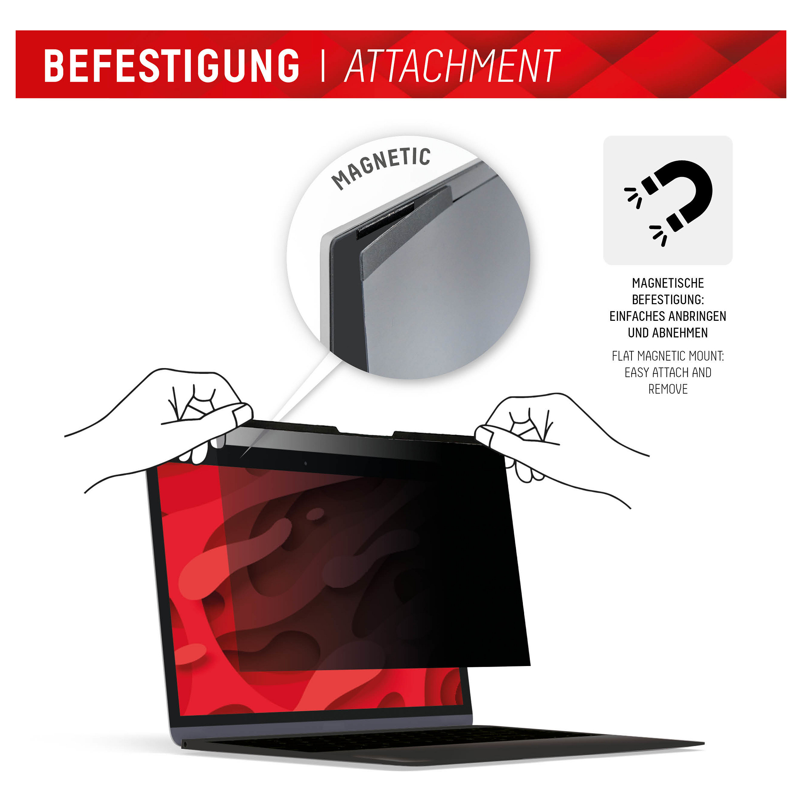 Filtër Privatësie DISPLEX Privacy Safe për Laptop 15.6” (16:9) - Zezë thumbnail 4