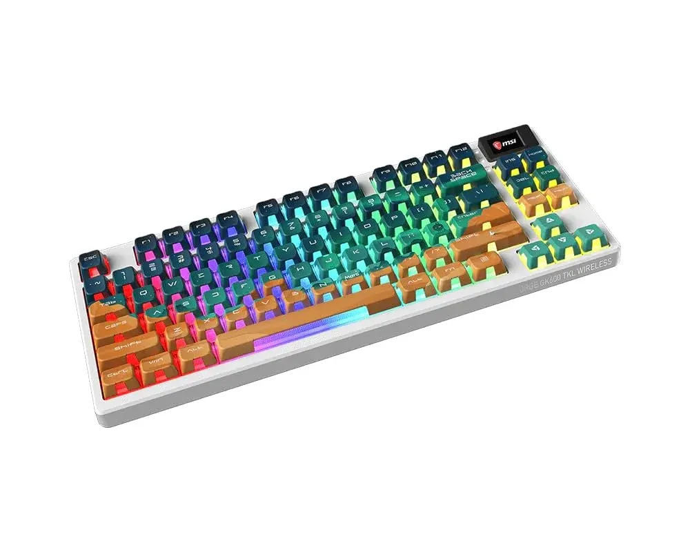 Tastierë Gaming MSI FORGE GK600 TKL W MARS, Mekanike, TKL, USB-C, DE Layout, RGB, Hot-Swap – Shumëngjyrësh 2