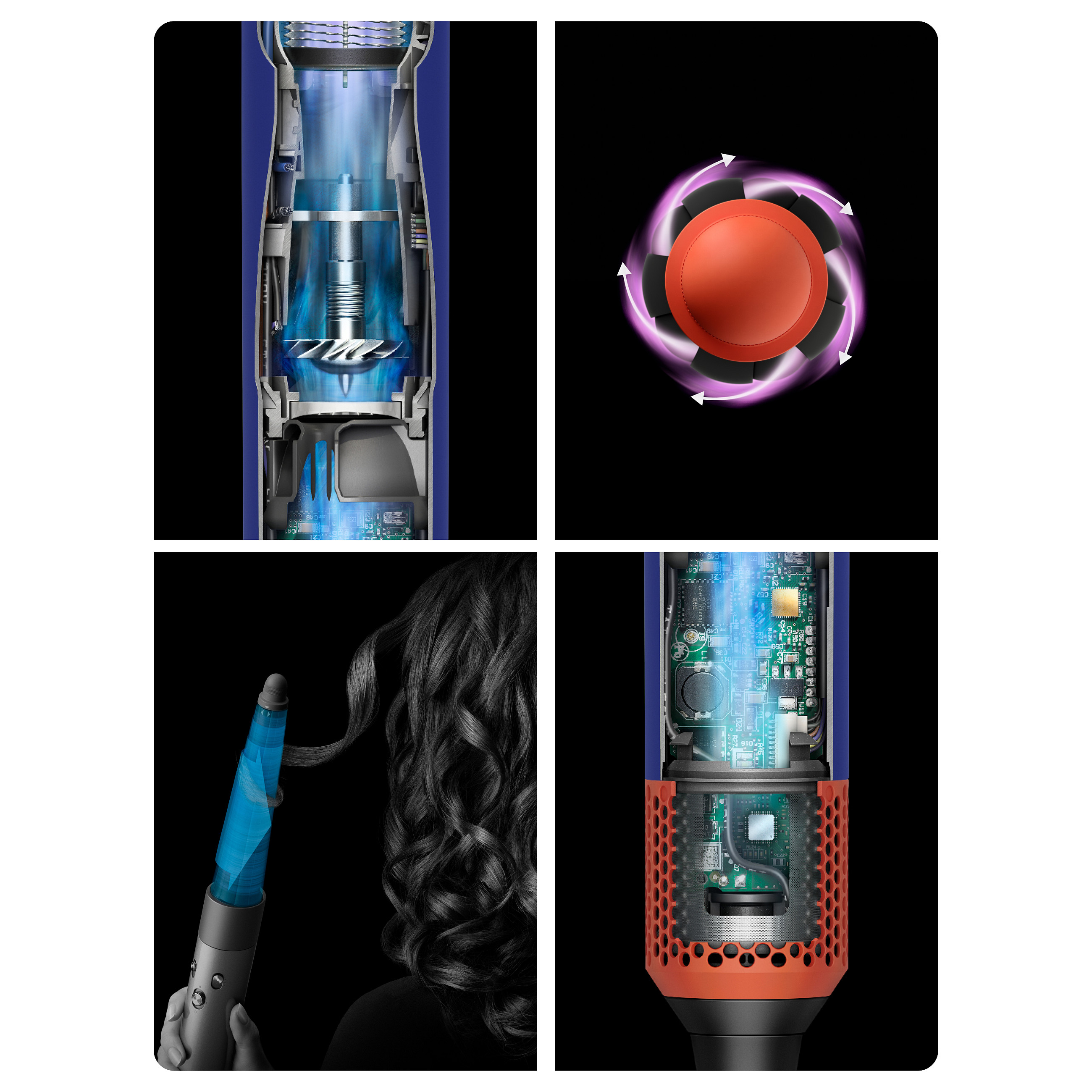 Stilues për flokë me ajër Dyson Airwrap i.d. Curly+Coily / Coanda / Bluetooth / 6-në-1 / 1300 W – Zezë/Portokalli/Gjelbër 10
