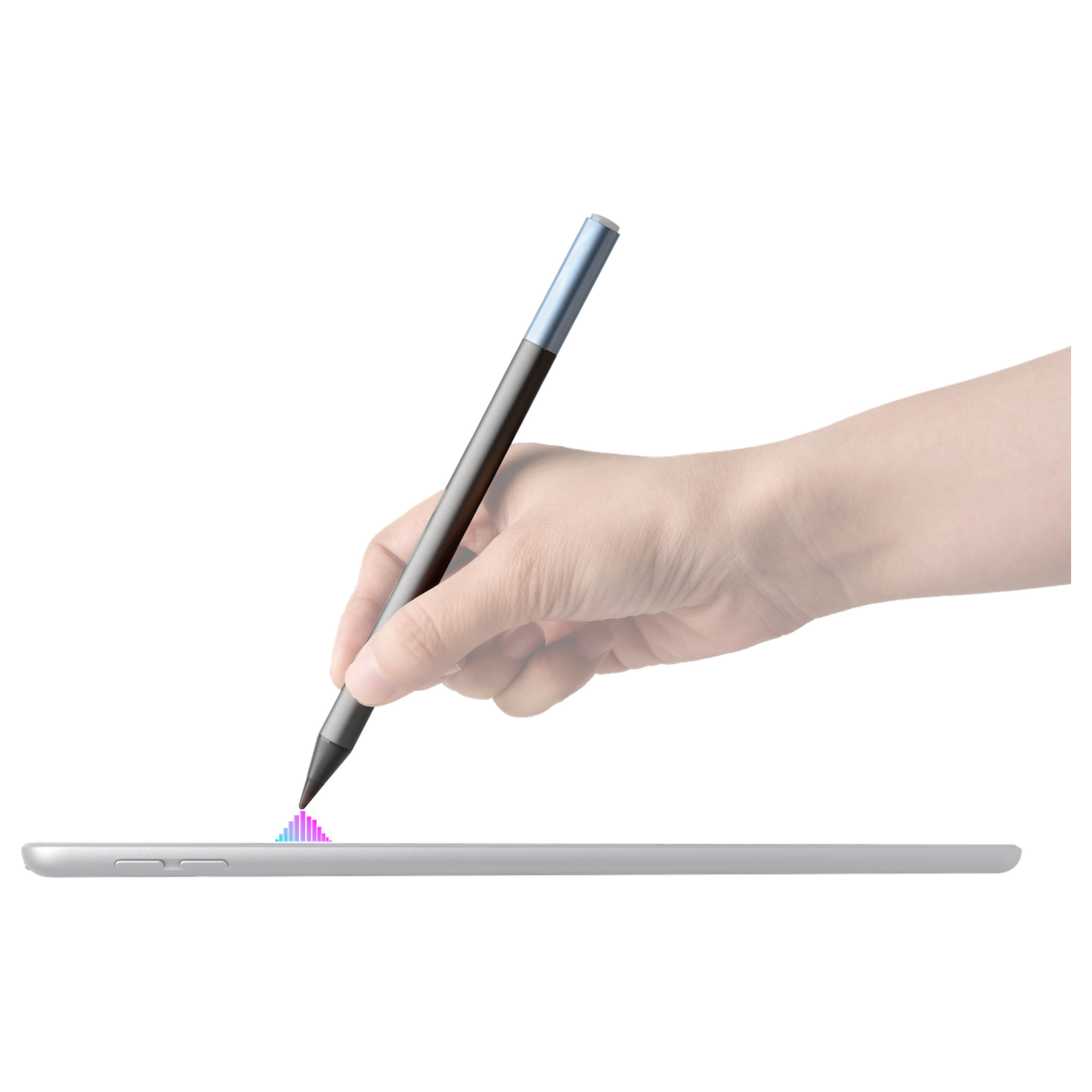 Aksesorë për Tablet DEQSTER Pencil 2 / Për iPad / Palm Rejection / Tilt Function / USB-C / 10.5 Orë – Gri/Blu 8