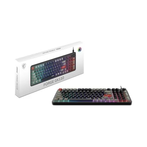 Tastierë Gaming MSI Forge GK110 / Full-Size / Membrane / RGB / Anti-Ghosting / USB-C / AZERTY Francez - Zezë 5