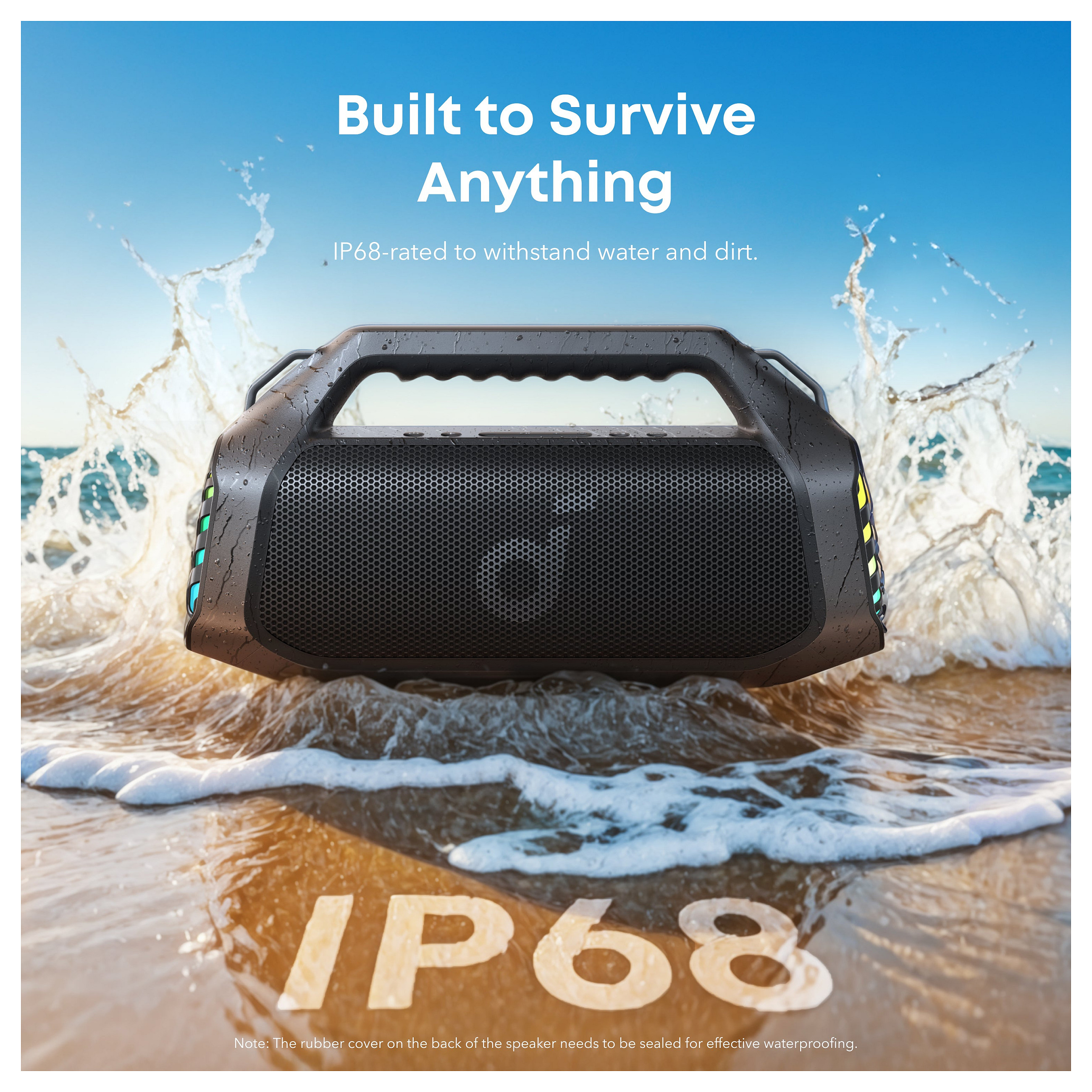 Altoparlant Soundcore Boom 2 Pro, 140W, Bluetooth 5.3, IP68, PartyCast 2.0, RGB, Powerbank - Zezë 6