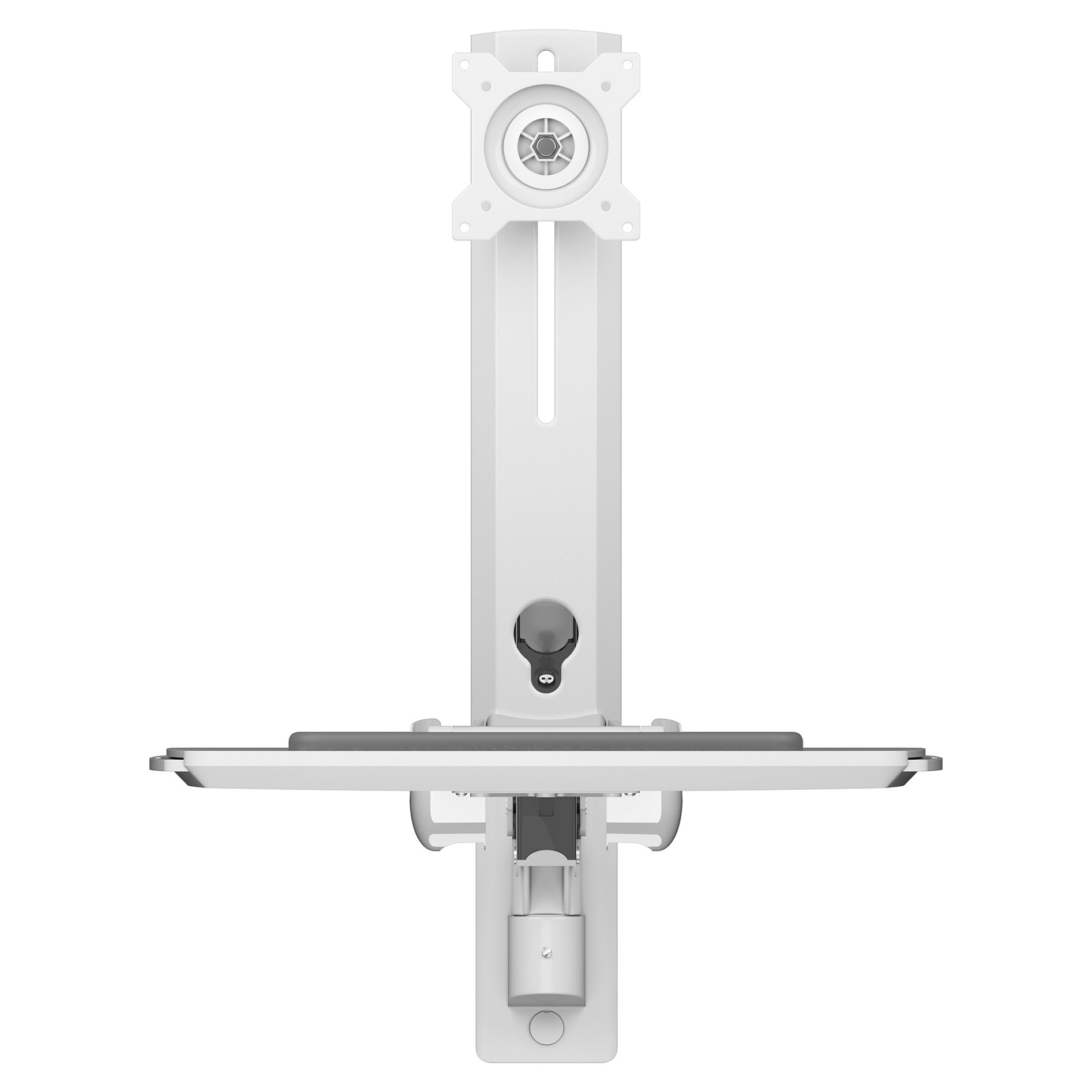 Mbajtëse për Monitor ICY BOX IB-WS700-W, 1 monitor, deri 35″, 10kg, Murale, VESA, Workstation - Bardhë 3
