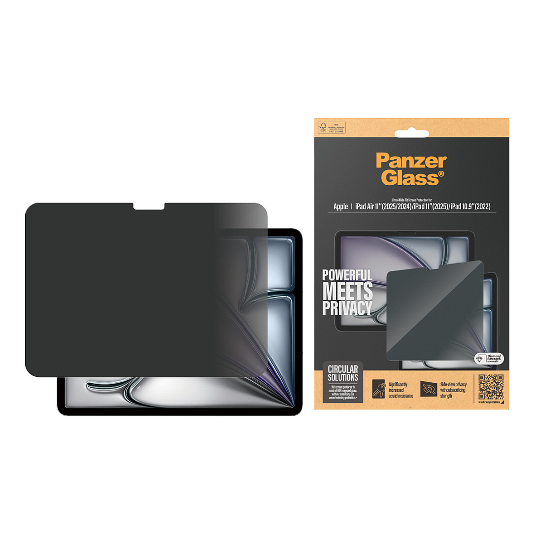 Mbrojtës Ekrani PanzerGlass 2-Way Privacy për iPad Air 11" (2024–2025) / iPad 11" (2025) / iPad 10.9" (2022) / Tempered Glass – Transparente 2