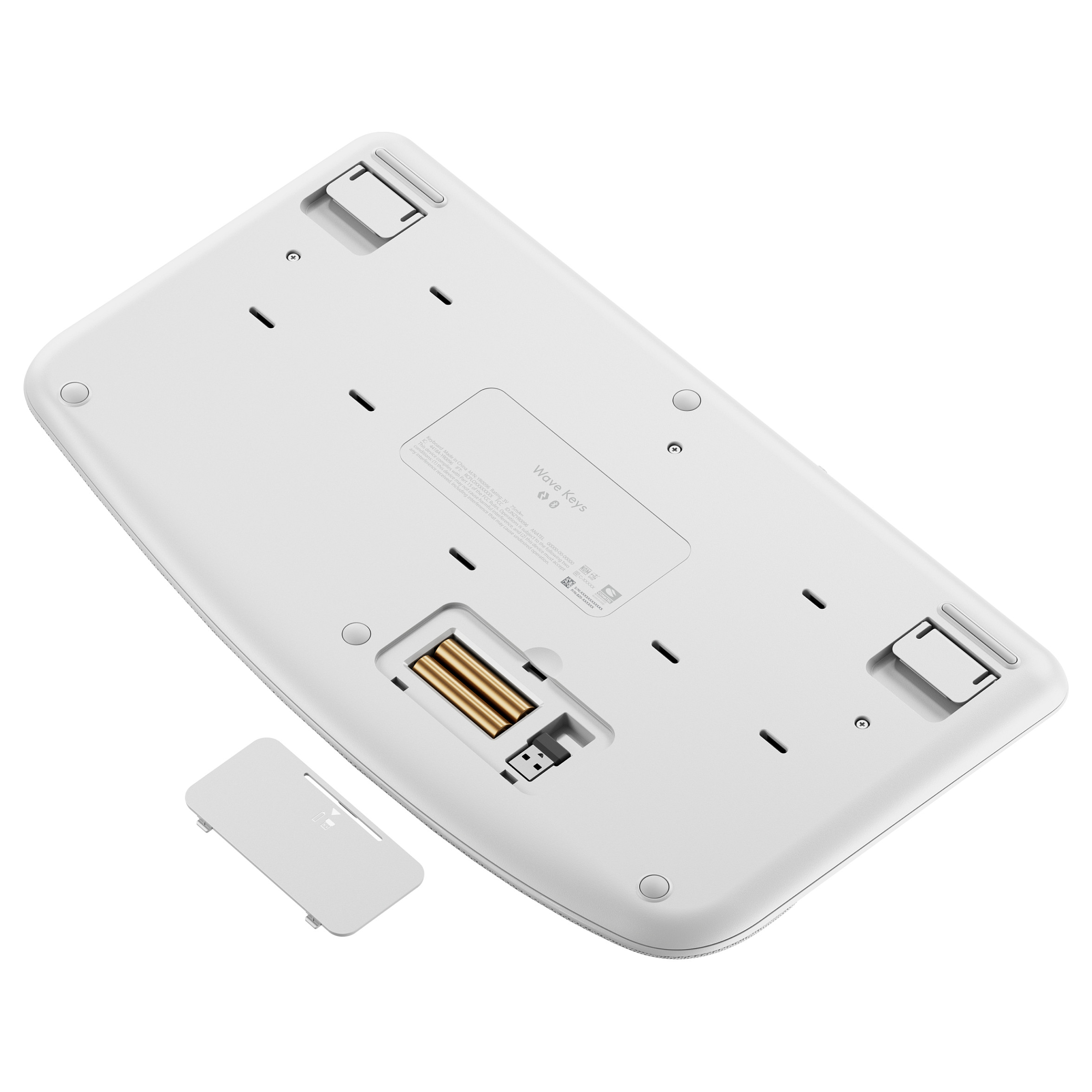 Tastierë pa kabllo Logitech Wave Keys / QWERTY / Membrane / RF Wireless + Bluetooth - Bardhë thumbnail 2