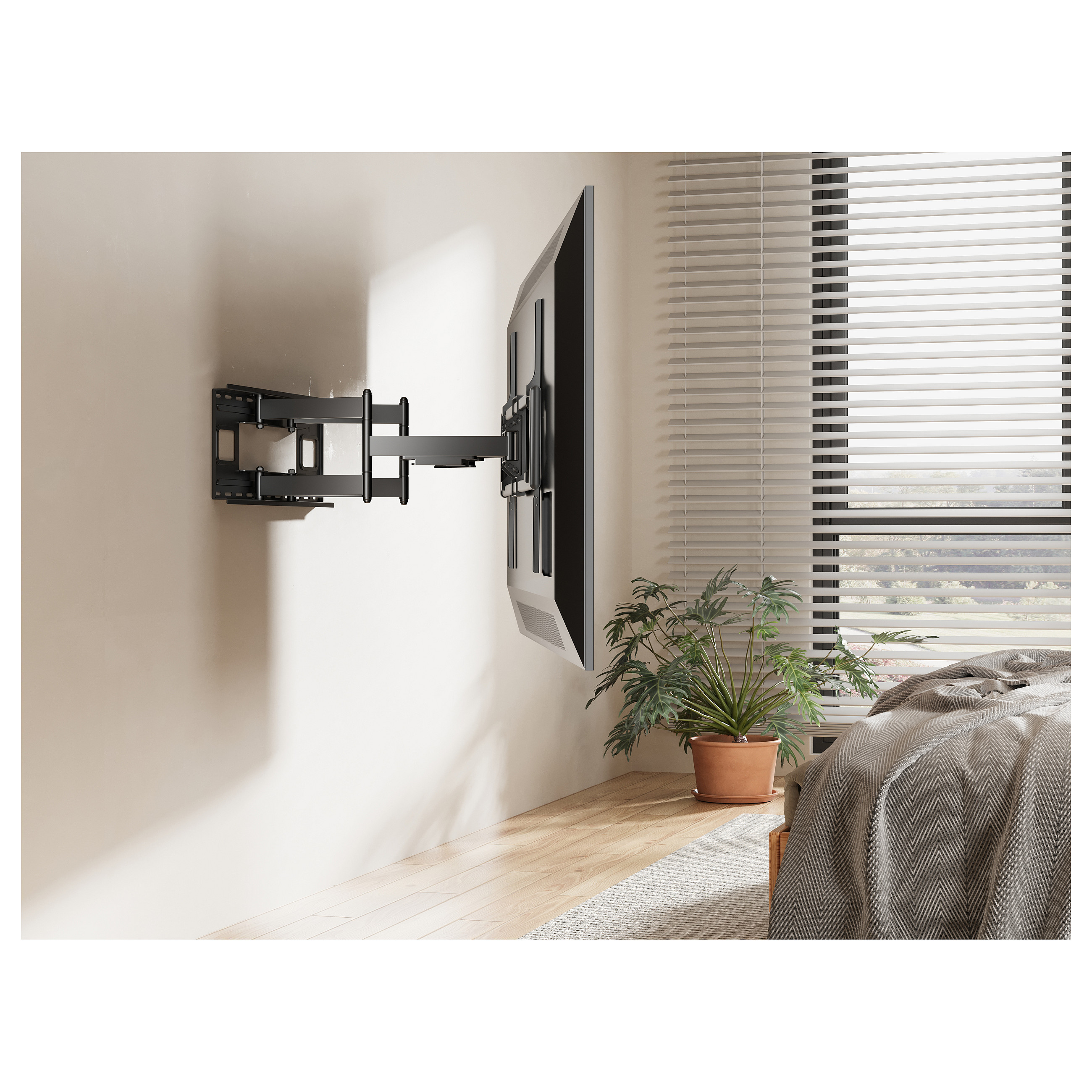 Mbajtëse për TV Equip 650343 / 60–120" / deri 120kg / VESA 200x200–900x600 / Full Motion / Rotacion 60° - Zezë 8