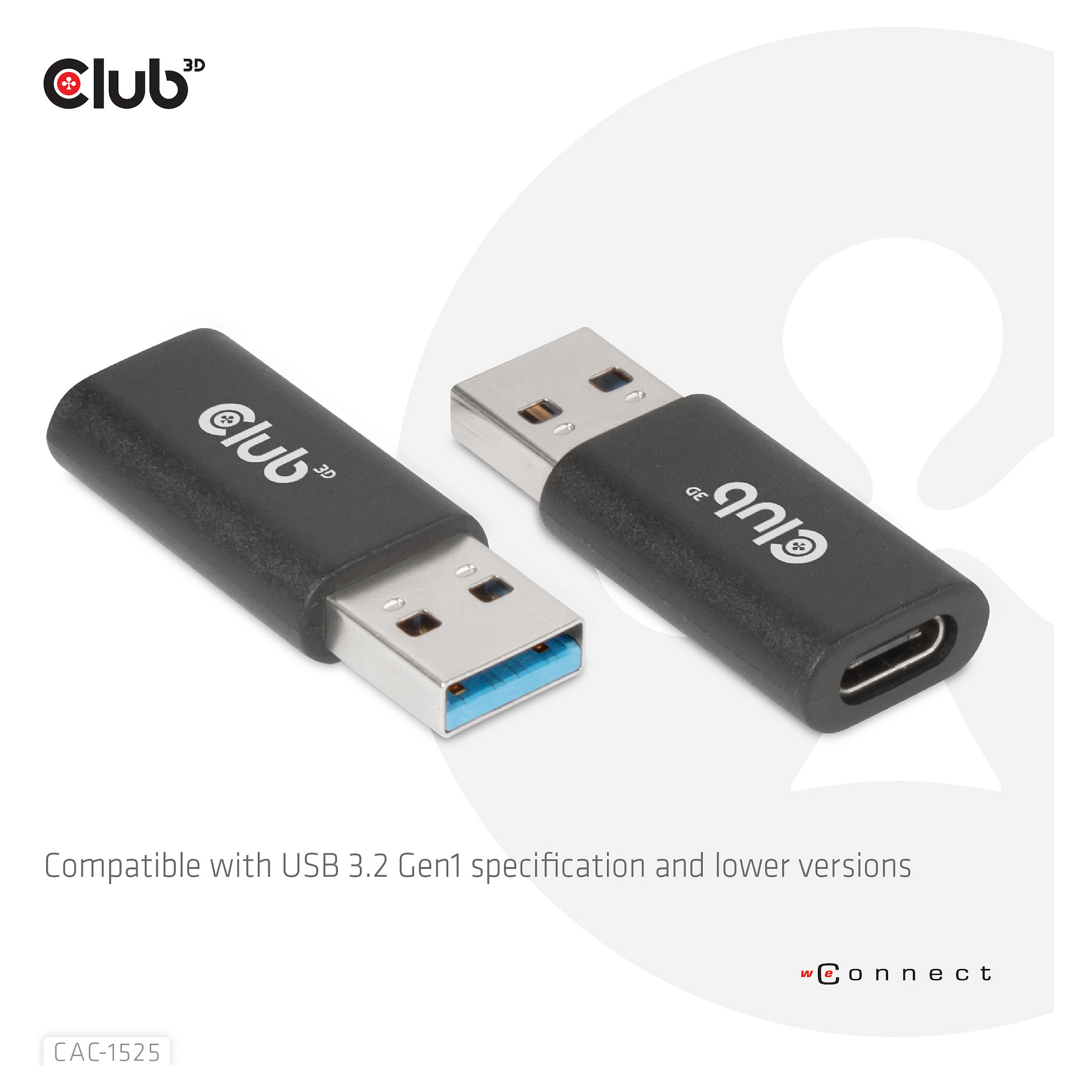 Club3D Adapter USB 3.2 Type‑A ↔ USB 3.2 Type‑C / St–Bu thumbnail 6