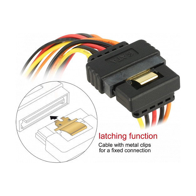 Kabllo për Furnizim me Energji DeLOCK 60159, SATA 15-pin në 2 x SATA 15-pin, 30 cm - Shumëngjyrëshe 3