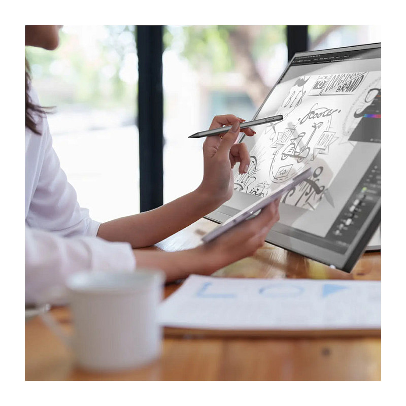 Stilolaps Digjital ALOGIC Clarity Active Stylus Pen 2 / ALASS2 / 4096 Nivele Presioni / MPP / Tilt Sensor / Fshirës Digital / USB-C – Gri 3