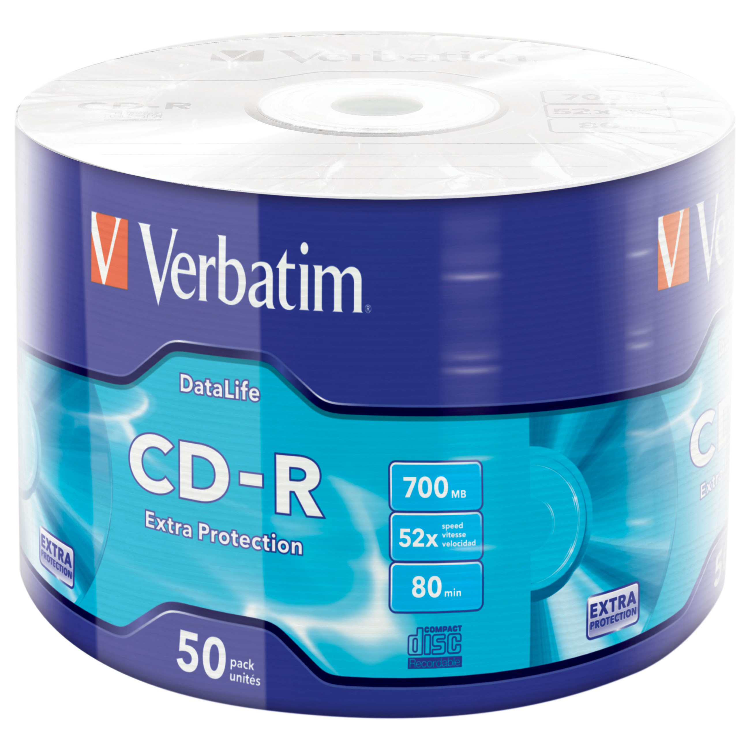 CD Verbatim CD-R Extra Protection 700MB, 52x, 50 Copë 2