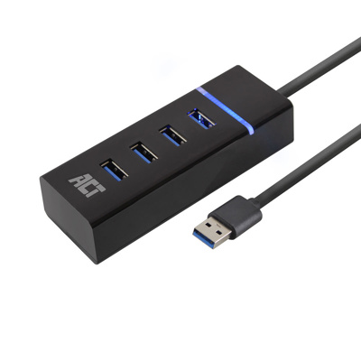 Hub USB-A ACT AC6320, 4x USB-A 3.2 Gen 1, 5 Gbps, Kabllo 50 cm – Zezë 6