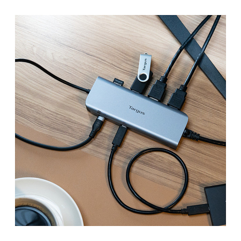 Docking Station Targus / 2xUSB‑C / 2xUSB-A / 2xHDMI / LAN - Argjend thumbnail 2