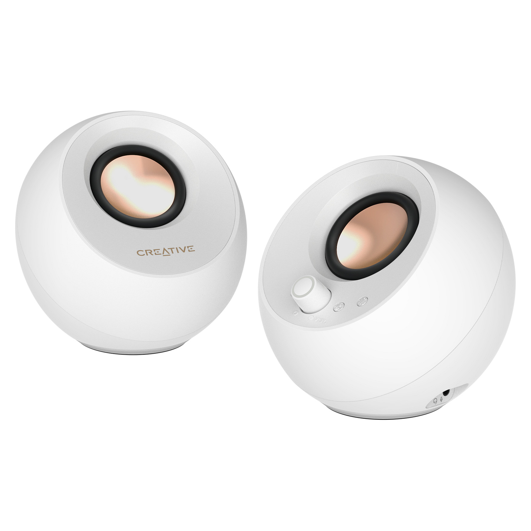 Altoparlantë Creative Labs Pebble V3, 2.0, 8W RMS, Bluetooth 5.0, USB-C, AUX - Bardhë 9