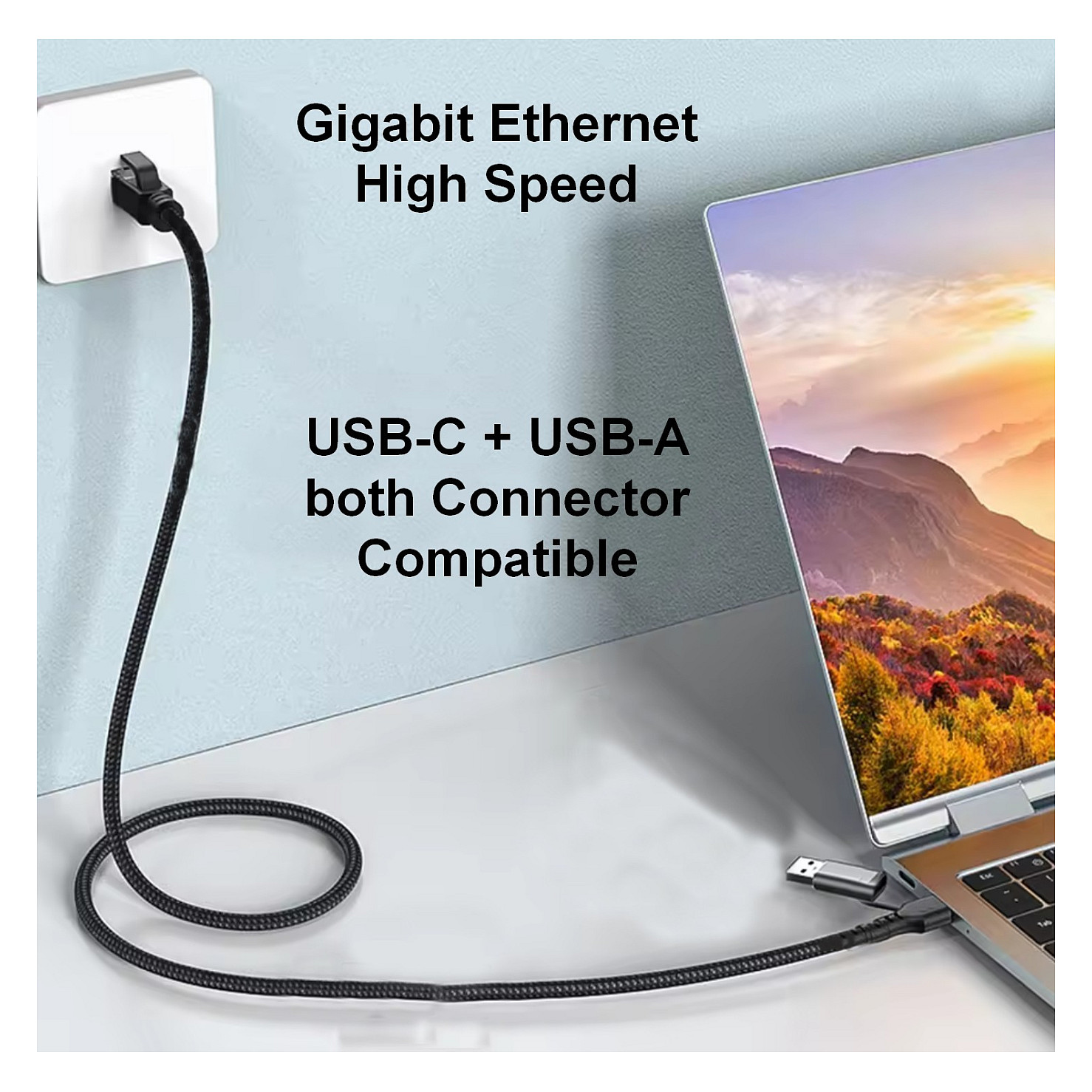 Kabllo për Rrjet EQUIP 133104, USB-A/USB-C në RJ45, Gigabit Ethernet, 5m - Zezë 5
