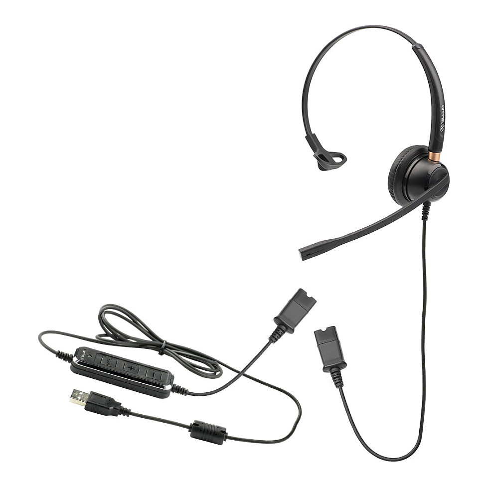 Kufje me kabllo Tellur Voice 510N / USB-A / QD / Monaural / 150–10.000 Hz - Zezë 4