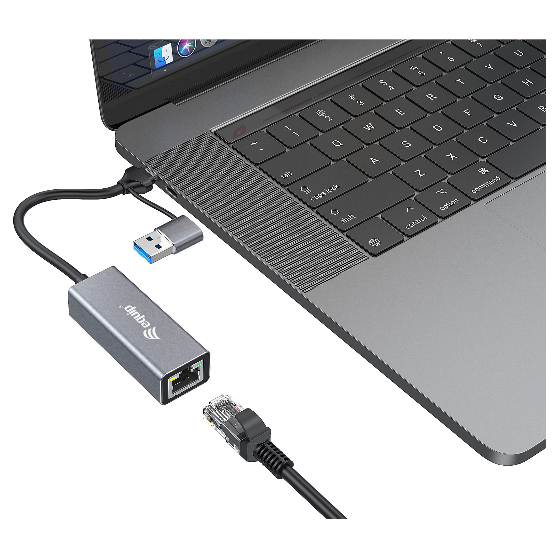 Adapter USB-C / Equip / LAN 2.5Gbps + USB-A - Gri thumbnail 3