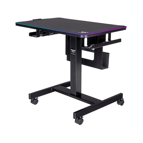 Tavolinë Gaming Thermaltake CYCLEDESK 100, 80×50cm, 72–117cm, Elektrike, RGB - Zezë
