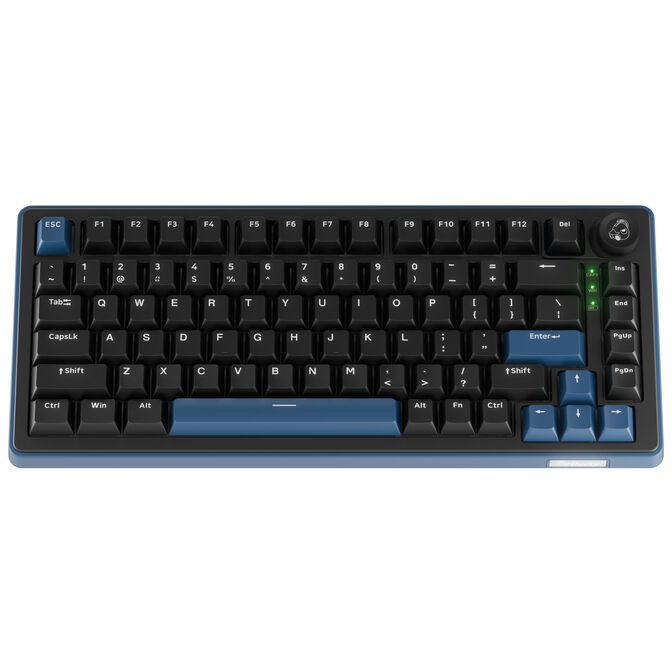 Tastierë Gaming Ducky OK-M 75 / 75% / Mekanike / KTT Baby Blue / Hot-Swap / Wired&Wireless / RGB / USB-C / Bluetooth + 2.4 GHz - Zezë 3