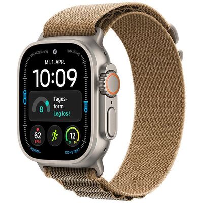 Apple Watch Ultra 4, 49mm, GPS + Cellular, Natural Titanium, Desert Alpine Loop - L