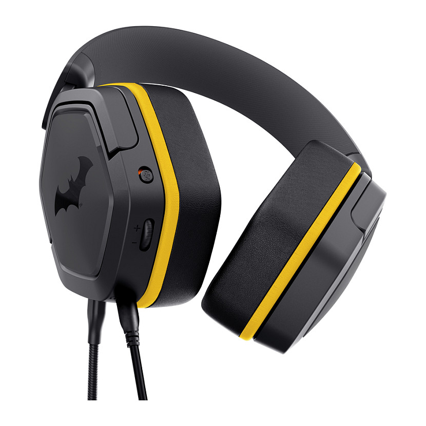 Kufje Gaming me kabllo Trust GXT 492BM Carus / Batman Edition / Over-Ear / 50 mm / 3.5 mm / Mikrofon i shkëputshëm / 1.2 m – Zezë / Verdhë 4