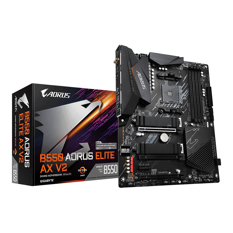Pllakë Amë AMD AM4 Gigabyte B550 AORUS ELITE AX V2 / DDR4 / HDMI+DP