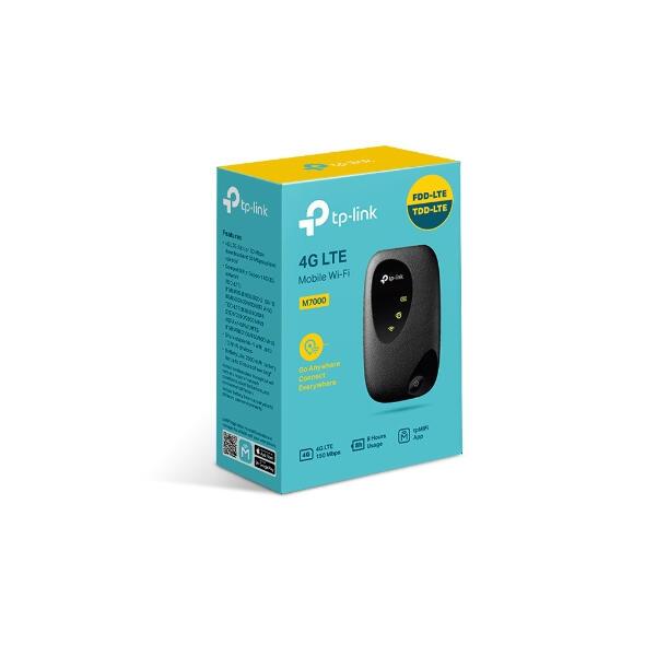 TP-Link M7010 4G LTE Mobile Hotspot – Wi-Fi 4 2.4GHz deri në 300Mbps, deri në 10 Pajisje, Bateri 2000mAh – Zezë 3